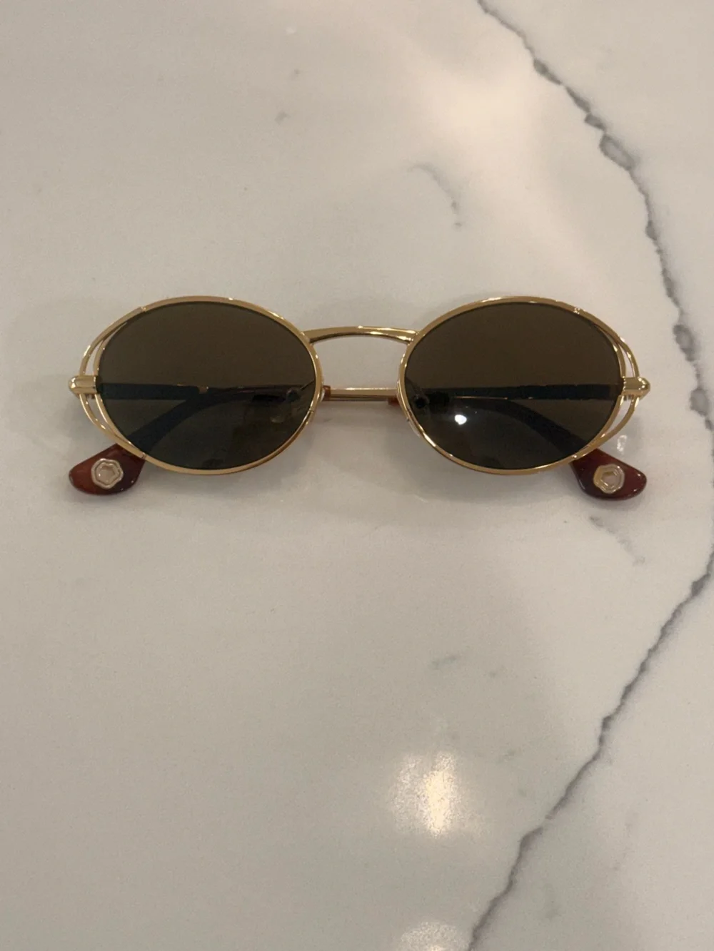 AUREUM St. Tropez Gold Frame Brown Lens Women's Sunglasses